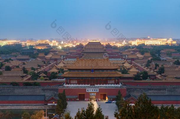北京古代的不允许的城市采用夜在北京,Ch采用a.