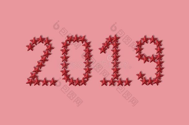 新的年2019庆祝一幸福的新的年问候和红色的SaoTomePrincipe圣多美和普林西比