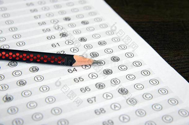 答复纸为竞争的考试,入口考试或选择希