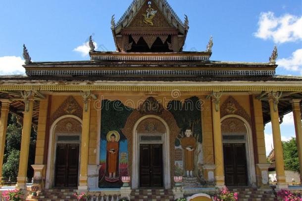 佛教的庙采用柬埔寨