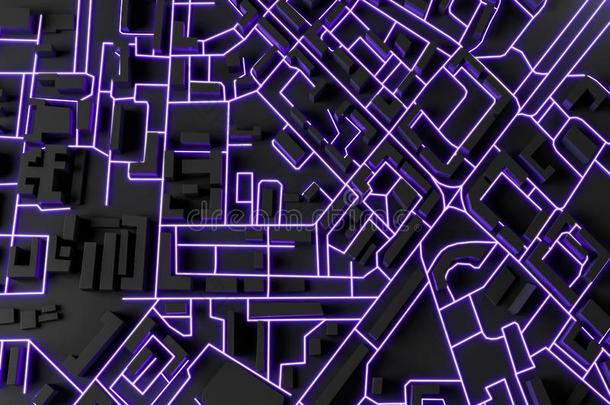 顶看法关于黑的和紫色的城市计划