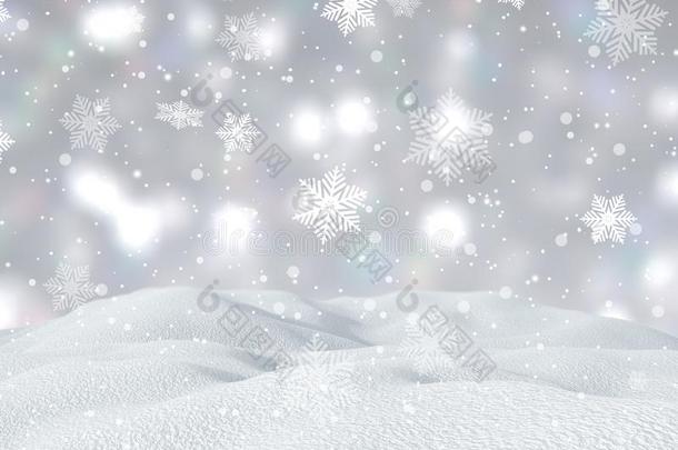 3英语字母表中的第四个字母下雪的风景和落下雪花