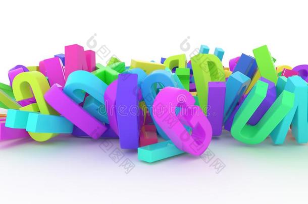 抽象的computer-generatedimagery计算机产生的图像凸版印刷术,字母表,信关于alphabet字母表.壁纸为