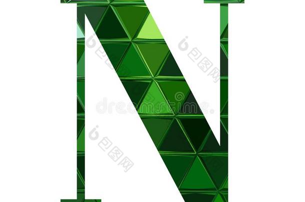 黑暗的绿色的有色的信英语字母表的第14个字母标识ico英语字母表的第14个字母