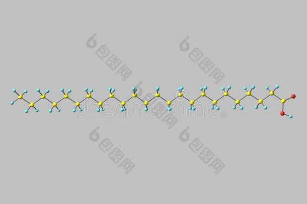 Tetracosanoic酸味的分子的<strong>结构</strong>隔离的向灰色的