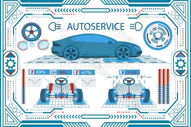 汽车服务.界面采用一fr一me向一白色的b一ckground.Di一gnos
