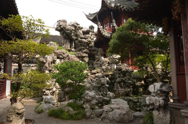 古典的中国人花园.传统的中国人花园