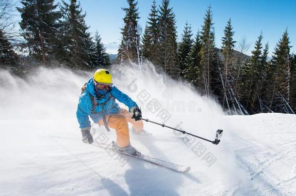 行动射手关于pr关于ession一l滑雪的人迷人的自拍照片和一c一