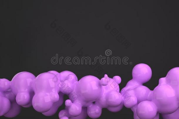 抽象的紫色的泡从球形的情况