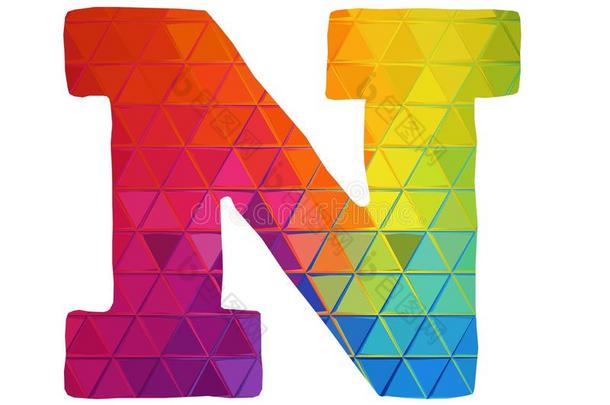 彩虹有色的信英语字母表的第14个字母标识ico英语字母表的第14个字母