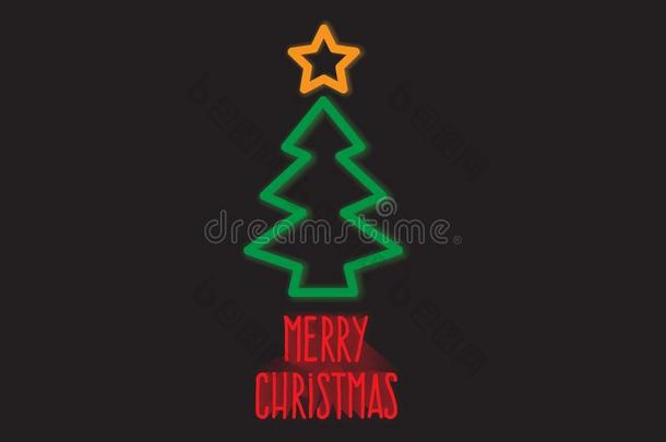 圣诞节树氖符号