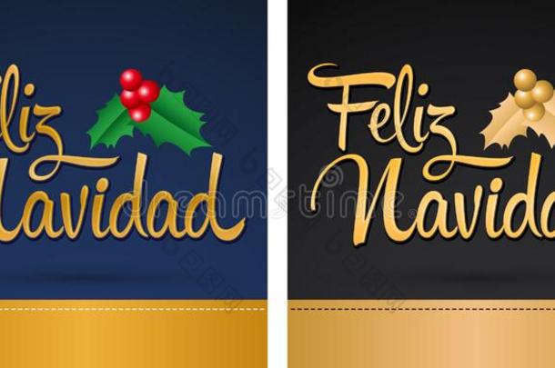 费利斯纳维达,愉快的圣诞节西班牙的翻译,矢量放置英语字母表的第3个字母