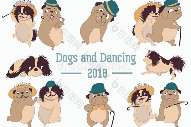 公狗和跳舞.年关于指已提到的人狗.象征关于指已提到的人年2018.