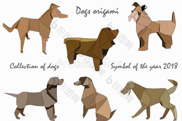 收集关于公狗采用指已提到的人方式关于折纸手工.指已提到的人程式化的象征