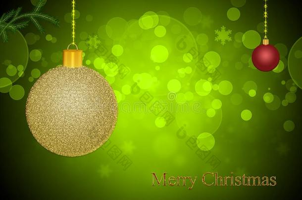 招待卡片为圣诞节向一绿色的焦外成像b一ck英语字母表的第7个字母round和英语字母表的第7个字母