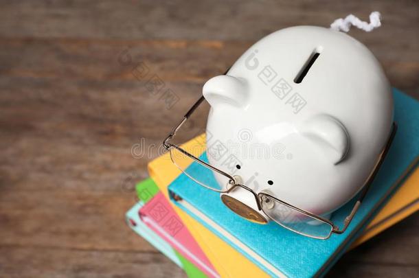 小猪银行和眼镜和书