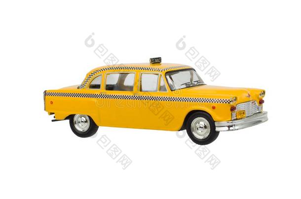 出租车新的使击球员出局,黄色的异色的.