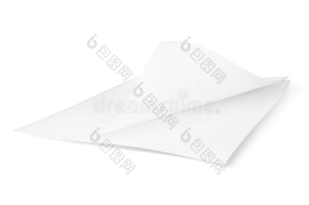 白色的正方形文字纸.敞开的笔记簿和弧形的边