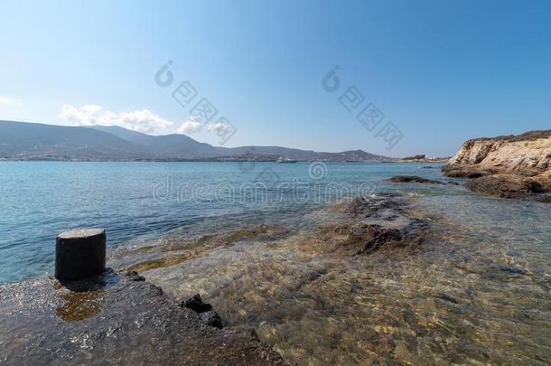 人名海滩-基克拉迪群岛岛-爱琴海(地中海的一部分海-帕罗基亚帕罗奇亚