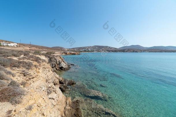 人名海滩-基克拉迪群岛岛-爱琴海(地中海<strong>的</strong>一部分海-帕罗基亚帕罗奇亚