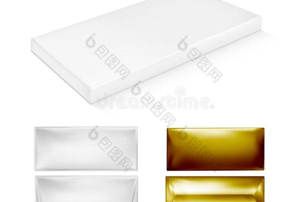 白色的和金箔<strong>包装</strong>为小吃,食物和巧克力