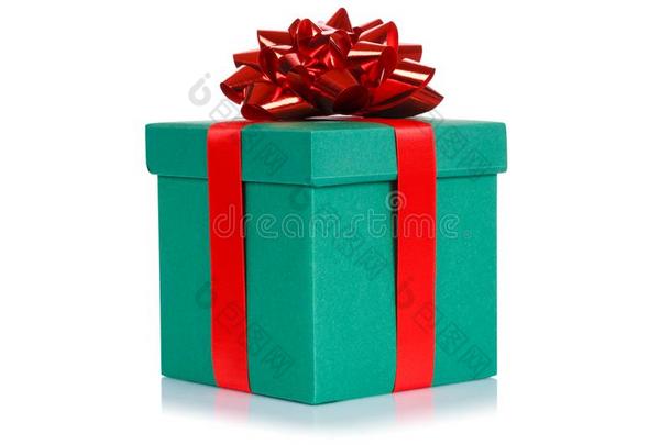 赠品现在的圣诞节生日婚礼希望黑暗的绿色的盒弧点元