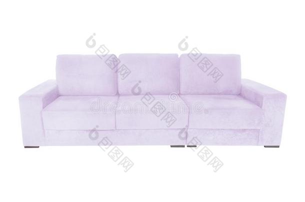 现代的绒面革长沙发椅沙发隔离的向白色的