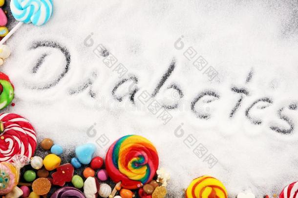 日常饮食和重量损失,否认关于甜的.糖尿病文本和康塞普