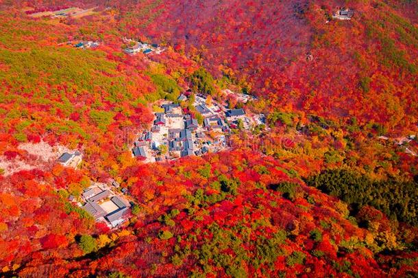 空气的看法关于梵魚寺庙采用釜山南方朝鲜.影像<strong>简明</strong>