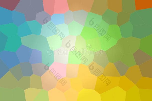 说明关于抽象的桔子,绿色的,<strong>黄色</strong>的和红色的大的hexagon六角形