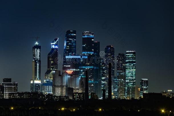 看法关于指已提到的人塔关于指已提到的人<strong>商业中心</strong>莫斯科城市在夜