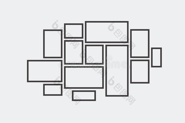 收集关于黑的框架.照片框架矢量