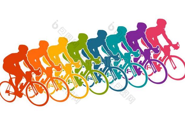 富有色彩的海报和<strong>骑</strong>自行车的人<strong>骑</strong>马自行车.<strong>骑</strong>脚踏车兜风使摆姿势采用