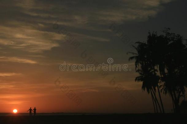 日落采用米拉务,印尼
