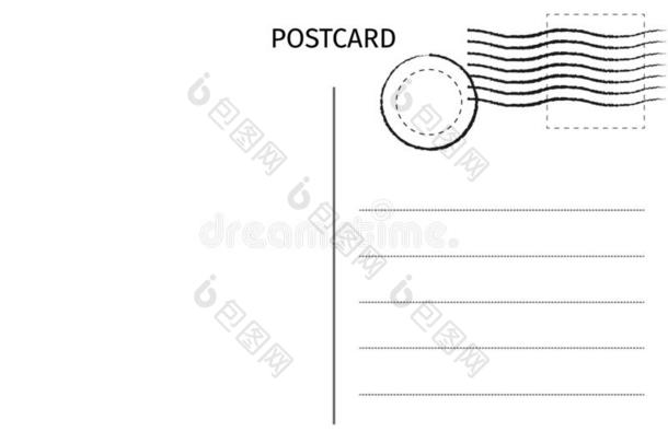 明信片.邮政的卡片说明为设计.旅行卡片designate指明