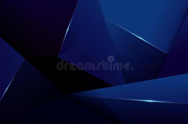 抽象的多角形的模式奢侈黑暗的蓝色背景