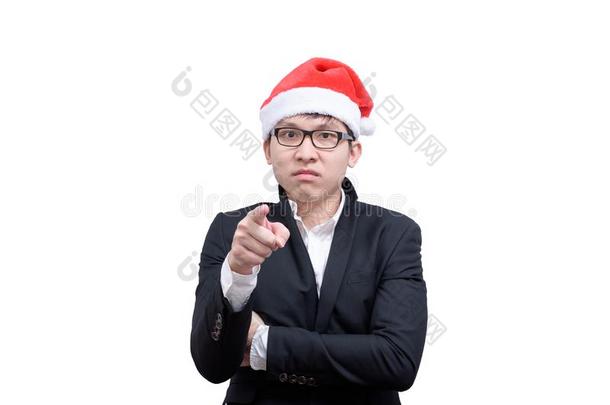 商业男人有生气的和打翻和圣诞节节日题目