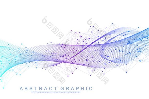 矢量抽象的背景和一有色的dyn一micw一ves,线条一n
