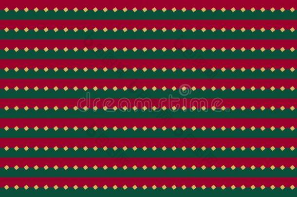 圣诞节红色的绿色的水平的条纹和金色的心不在焉地乱写乱画道岔