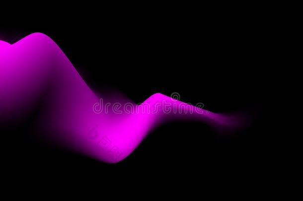 充满生机的冷静的紫色的光波浪梯度背景和网孔也