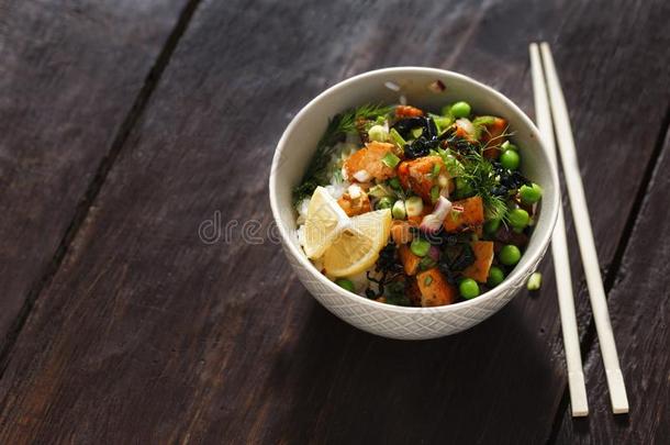 素食者戳碗健康的素食者食物