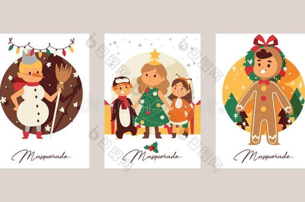 圣诞节2019幸福的新的年招呼卡片幸福的小孩孩子们