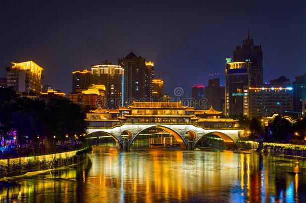 安顺桥在夜,<strong>成都</strong>,中国