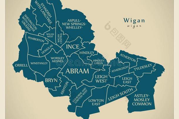 现代的城市地图-本色平纹棉布城市关于英格兰和区和一种unknown不知道的