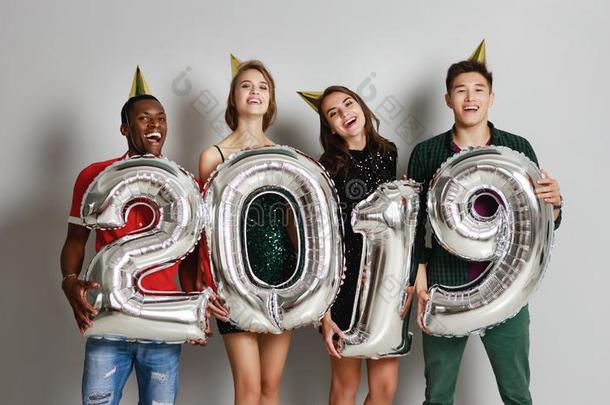 新的年社交聚会.<strong>公司</strong>关于欢乐的朋友和算术<strong>2019</strong>