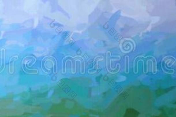 说明关于抽象的蓝色和绿色的<strong>印象派</strong>画家厚涂颜料技术波黑