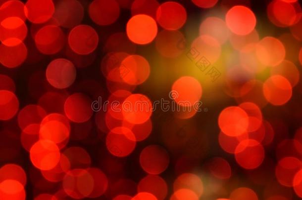 红色的圣诞节焦外成像和<strong>光美</strong>丽地小的光s