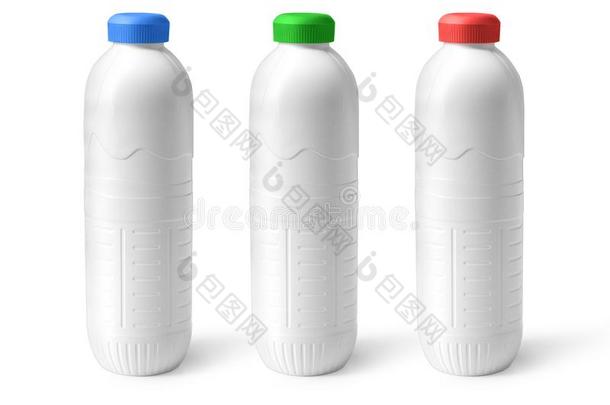 奶瓶子隔离的向白色的