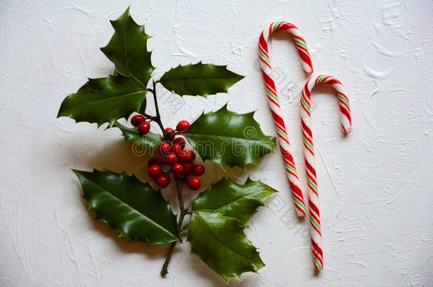 传统圣诞节12月节日的地点和有条纹的糖果Cana加拿大