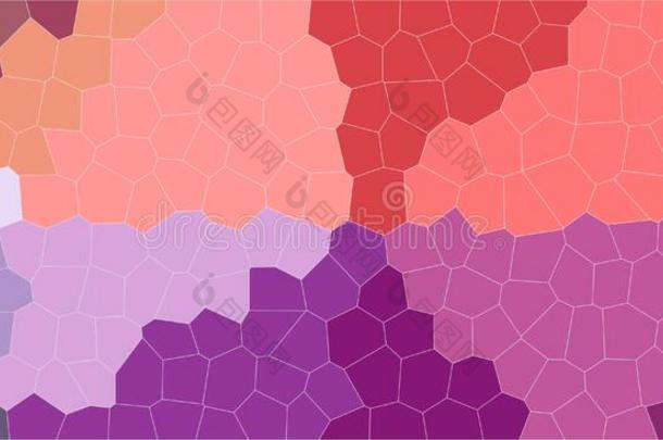 说明关于抽象的紫色的,<strong>黄色</strong>的和红色的小的六边形波黑